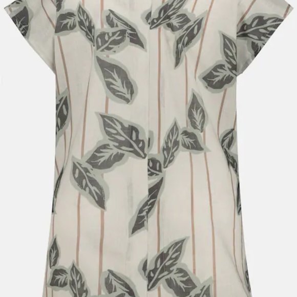 Lace-Up Cap Sleeve Shirt - Picture 1 of 4
